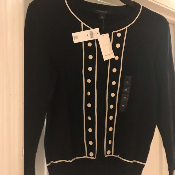 Banana Republic Black Cardigan with Floral Design - Picture 3 of 7